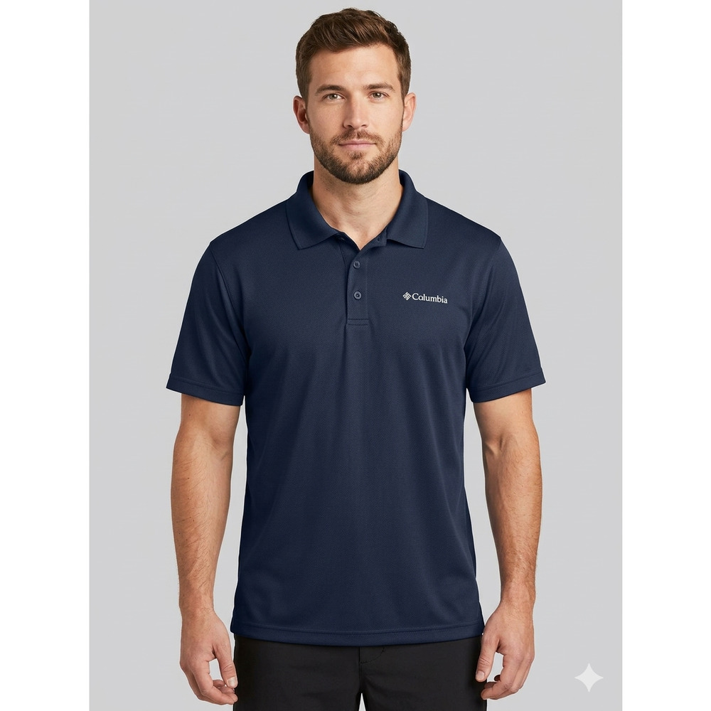 Columbia Men's Omni-Wick Polo Shirt Navy Blue Large Performance